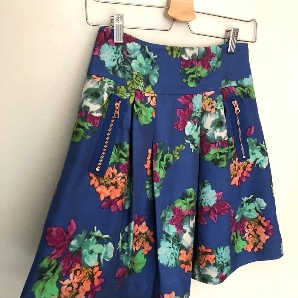 Maeve Garden Days Pleated Mini Skirt